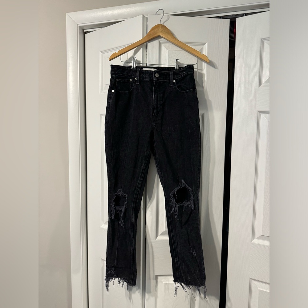 Abercrombie high rise mom jeans curve love